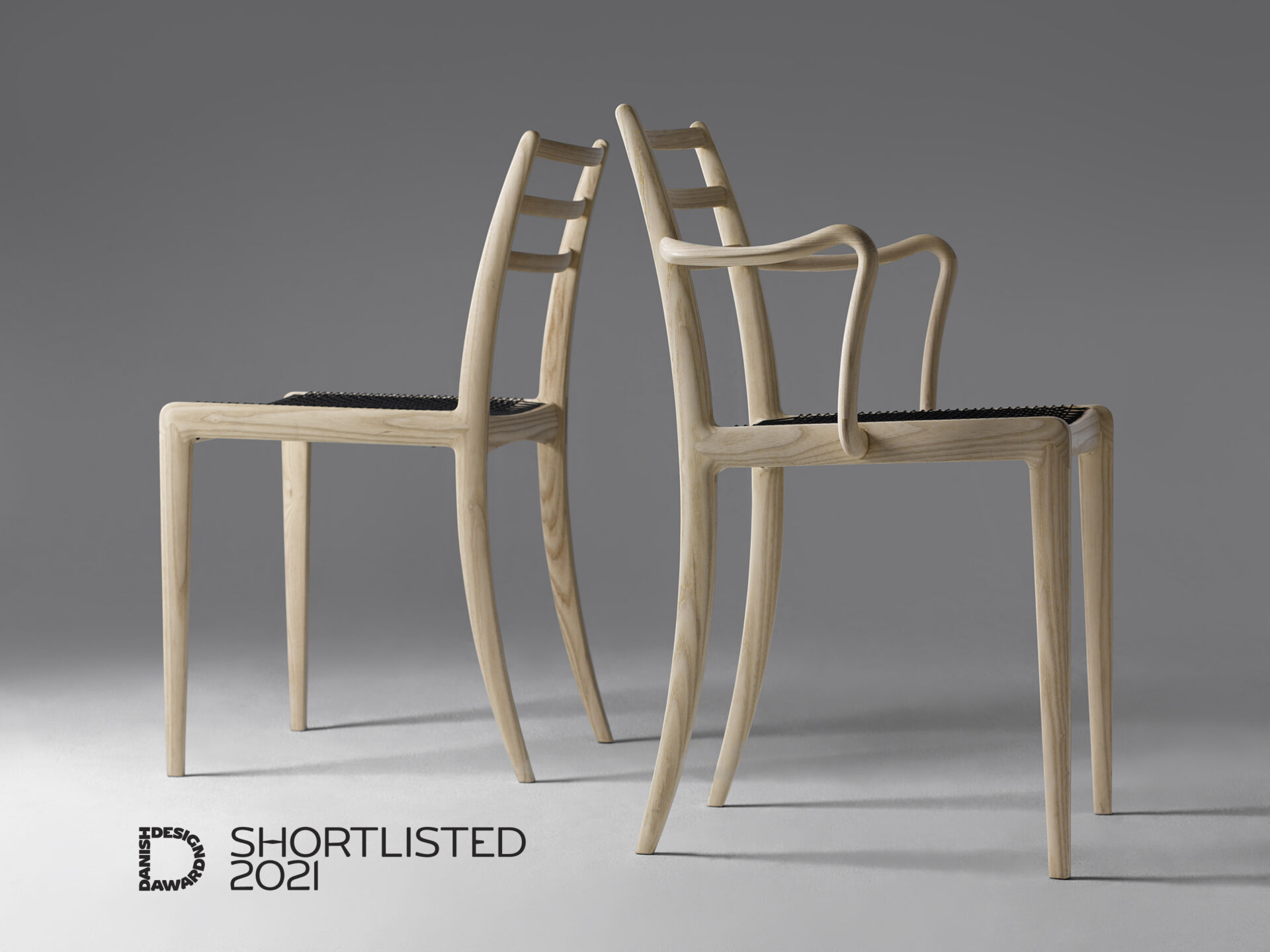 THE SUPER LIGHTWEIGHT 2.1kg ELEGANCE CHAIR IS FINALIST OF DANISH DESIGN AWARD 2021.